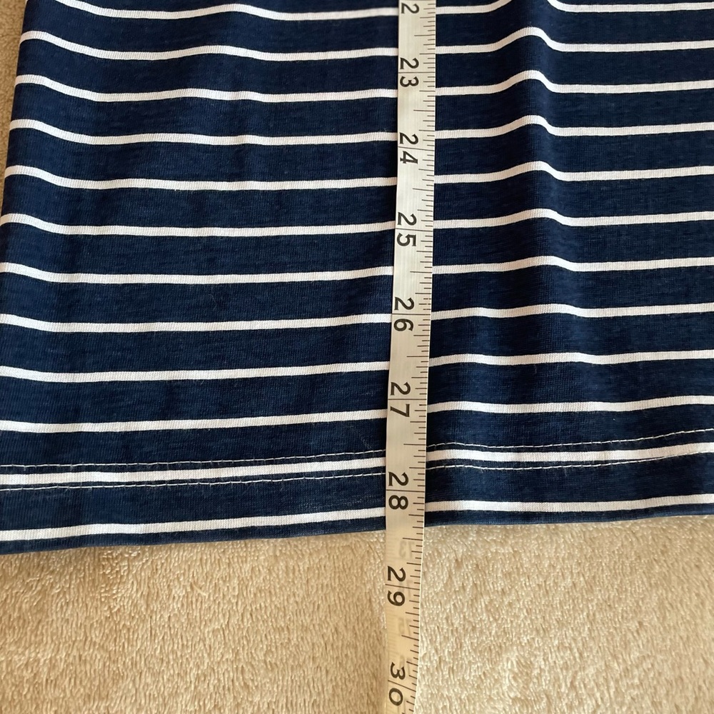 Navy Club V-Neck Striped T-Shirt - Size XL - Picture 10 of 12